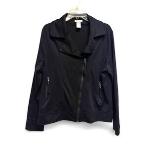 Isela Women's Black Asymmetrical Jacket / Top size XL